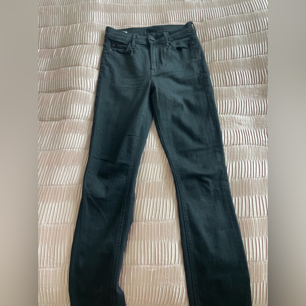 Straight leg black stretchy denim